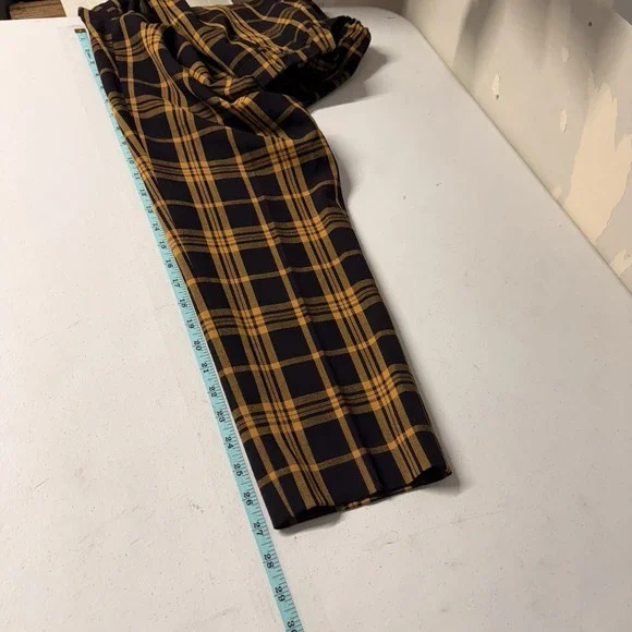 Wilfred Aritzia Darontal Yellow Plaid Pull On Pants Size 6 Academia Preppy - Picture 3 of 13